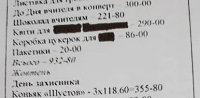 Коньяк, шампанське, шоколад: Оприлюднили звіт, куди йдуть кошти «на потреби школи»