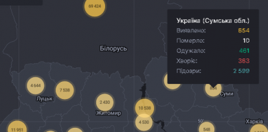 На Сумщині – 39 нових випадків коронавірусу