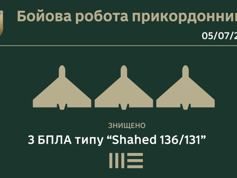 На Сумщині бійці 5 прикордонного загону знищили три шахеда