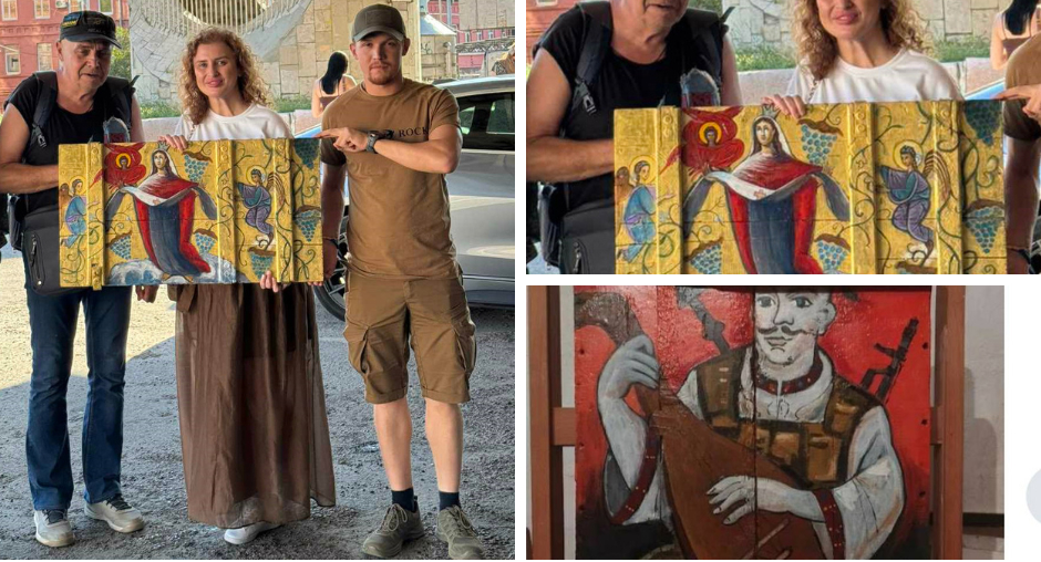 Охтирський художник Сергій Степанов перетворює ящики від мін на ікони і донатить на ЗСУ