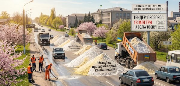 На Сумщині весною купили протиожиледних сумішей на 13 мільйонів
