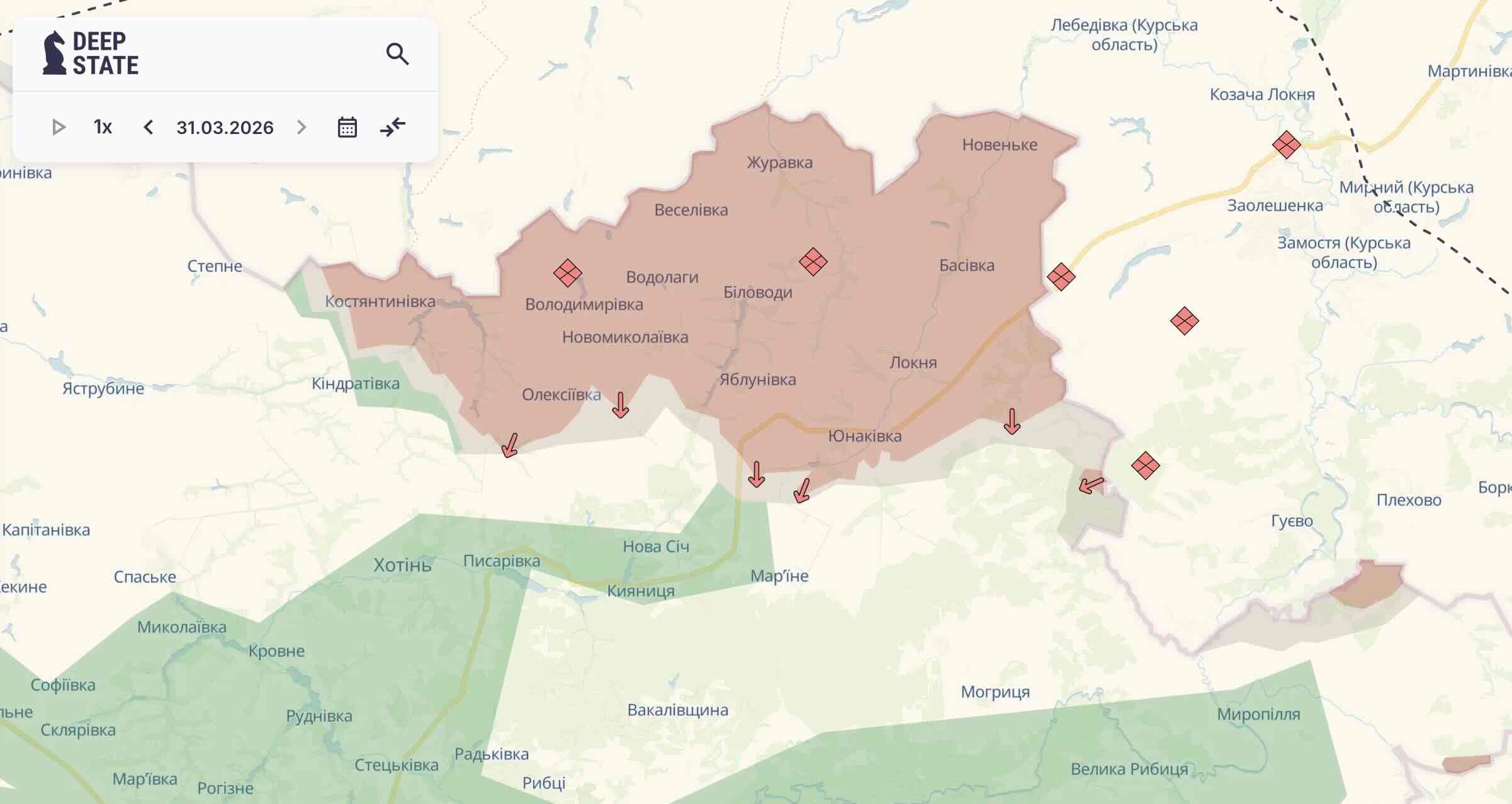 Сумщина в зоні ризику? Ворог різко наростив просування — нові дані DeepState