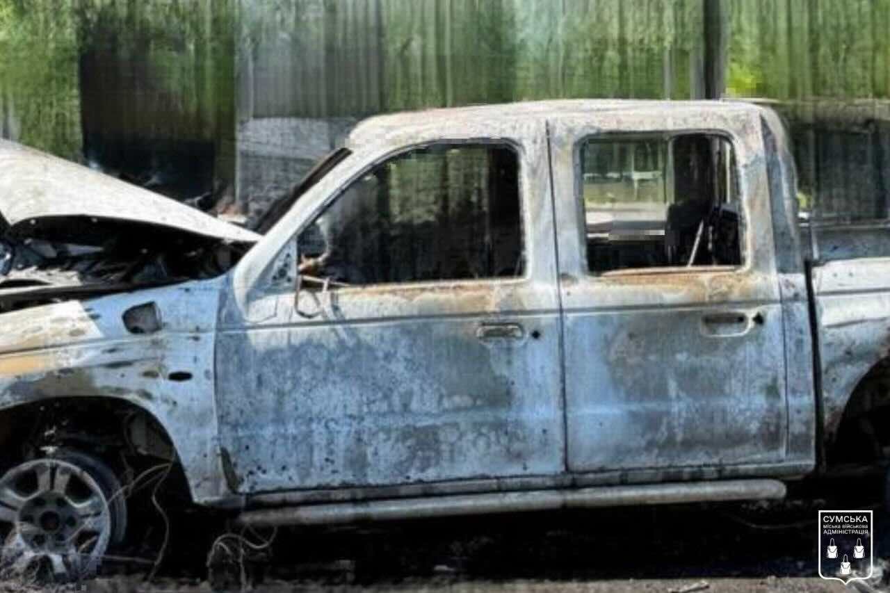 Другий удар по АЗС у Сумах за день: «Герань-2» атакувала заправку на околиці міста