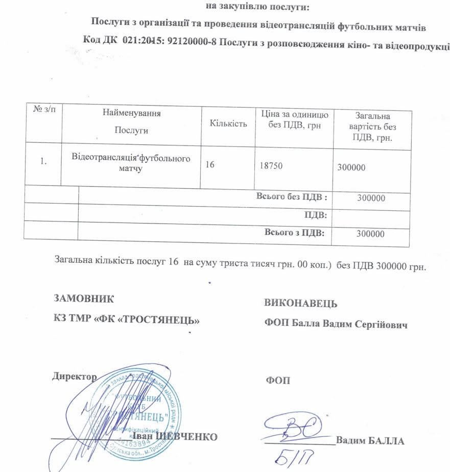 Футбол під час війни: у Тростянці критикують 300 тисяч на відеотрансляції матчів